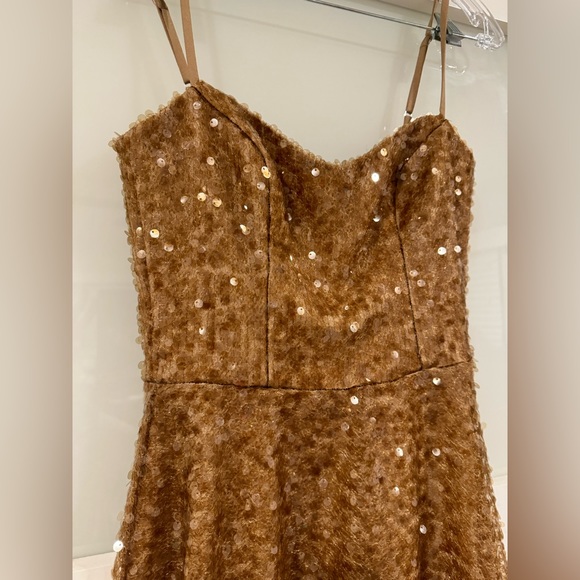 Dress the Population butterscotch color dress - Picture 5 of 9